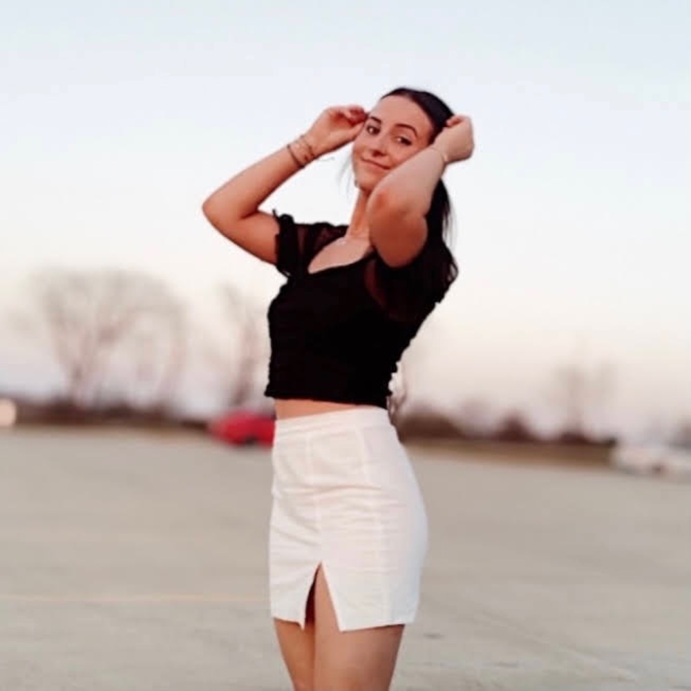 Shein White Slit Skirt- Size S - Worn Once
